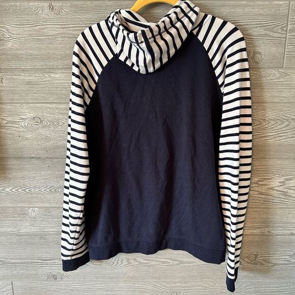 Orvis Long Sleeve Hoodie Jersey Knit Navy Striped Women’s M‎ - Picture 4 of 4